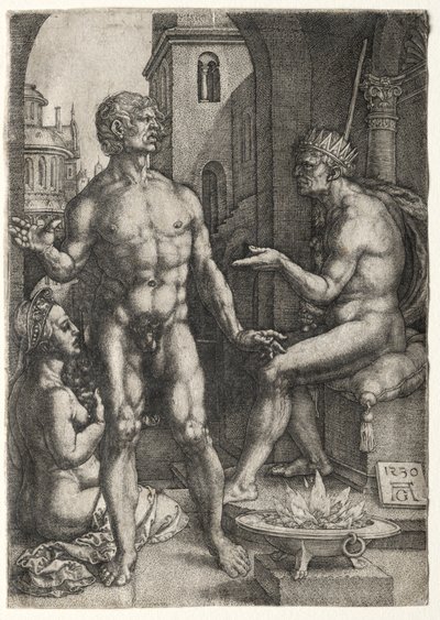 Mucio Escévola de Heinrich Aldegrever