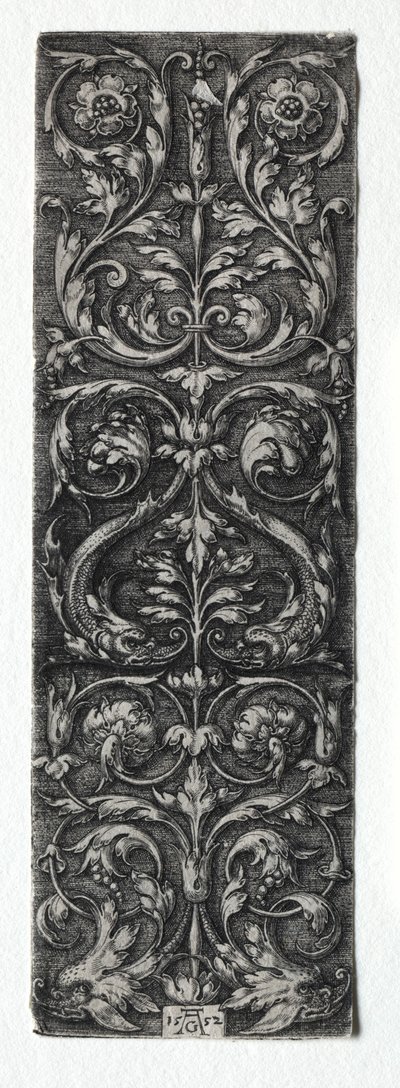 Diseño de ornamento con peces, 1552 de Heinrich Aldegrever