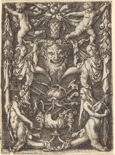 Ornamento con máscara de Heinrich Aldegrever