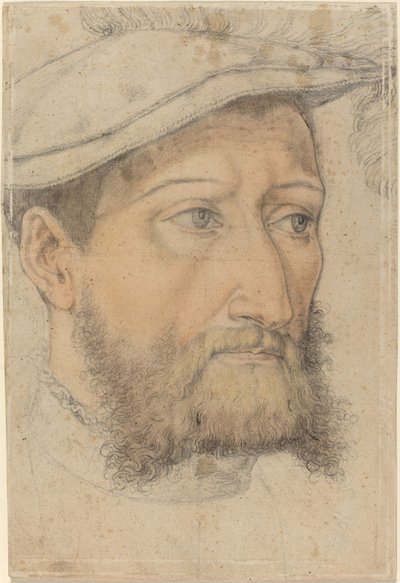 Retrato de un hombre con barba y boina, ca. 1540 de Heinrich Aldegrever