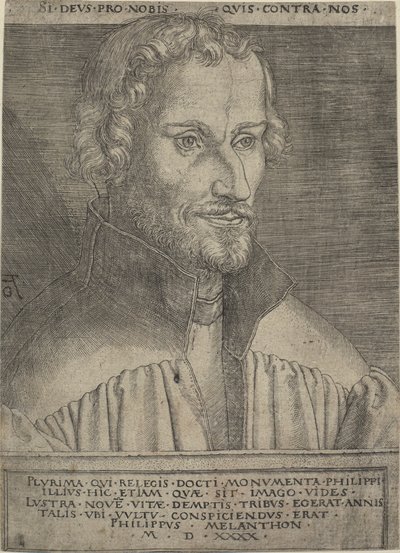 Retrato de Philipp Melanchthon de Heinrich Aldegrever