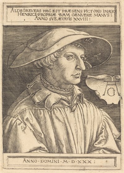 Autorretrato de Heinrich Aldegrever