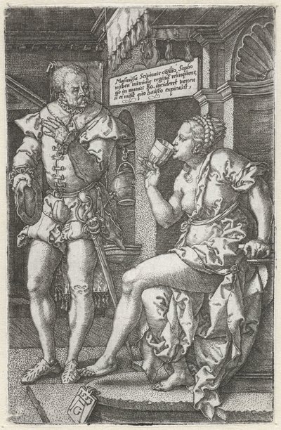 Sophonisba bebe veneno de Heinrich Aldegrever