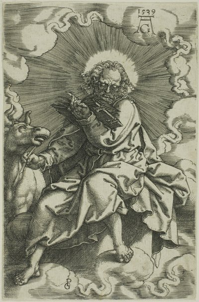 San Lucas, de Los Cuatro Evangelistas de Heinrich Aldegrever