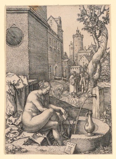 Susana y los ancianos de Heinrich Aldegrever