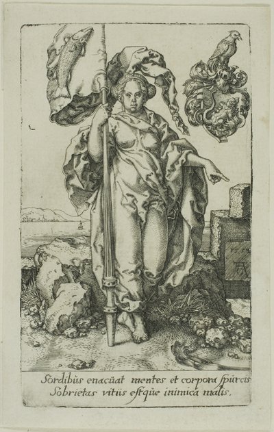 Templanza, de las Virtudes de Heinrich Aldegrever