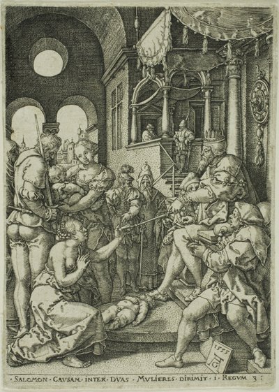 El juicio de Salomón de Heinrich Aldegrever