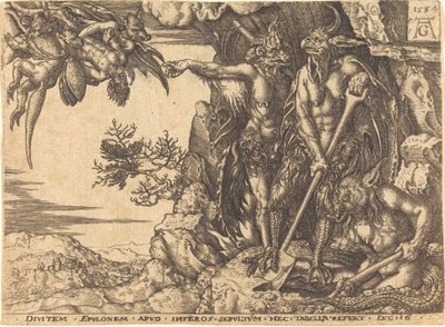 El Hombre Rico Siendo Llevado por el Diablo de Heinrich Aldegrever
