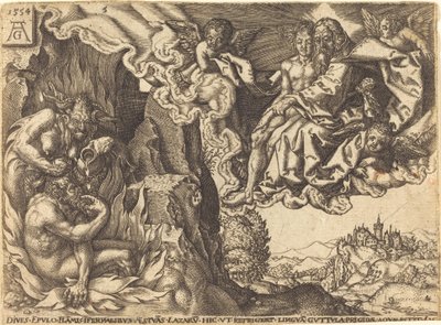 El hombre rico en el infierno de Heinrich Aldegrever