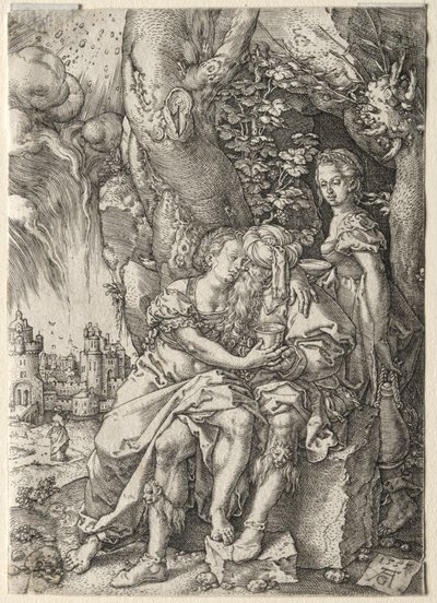 La Historia de Lot: Lot con Sus Hijas de Heinrich Aldegrever