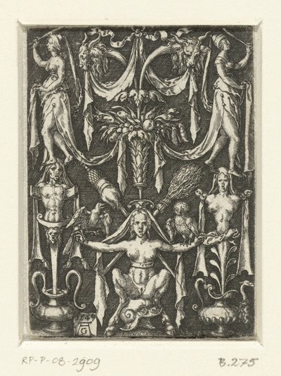 Decoración superficial con grutescos de Heinrich Aldegrever