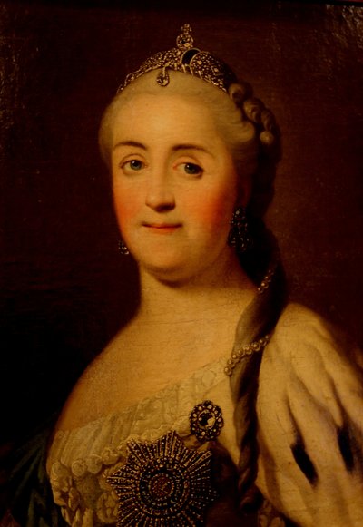 Retrato de la emperatriz Catalina II 1729-1796, 1770s de Heinrich Buchholz