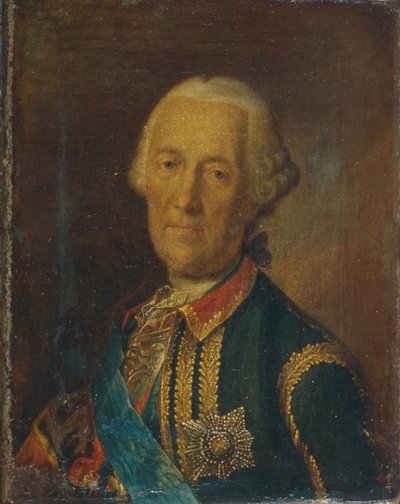 Retrato del mariscal de campo y político Conde Burkhard Christoph von Munnich 1683-1767, 1764 de Heinrich Buchholz