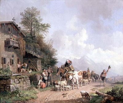 El regreso del rebaño de Heinrich Burkel
