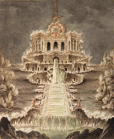 Boceto del Octágono Iluminado de Heinrich Christoph Jussow
