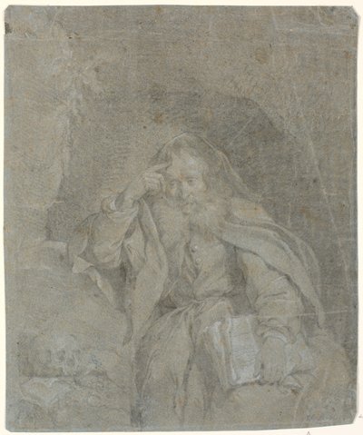 San Jerónimo meditando en su cueva de Heinrich Dittmers
