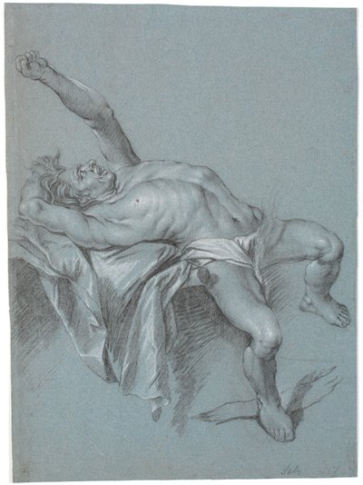 Polyfem bindes? (Hombre reclinado con el brazo izquierdo levantado) de Heinrich Dittmers
