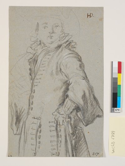 Estudio para un retrato de hombre, figura 3/4 de Heinrich Dittmers