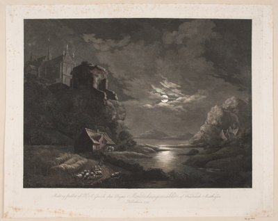 Paisaje fluvial a la luz de la luna de Heinrich Grosch