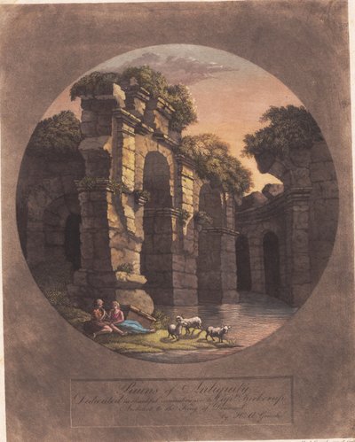 Ruinas de la antigüedad. Dedicado a Kirkerup de Heinrich Grosch