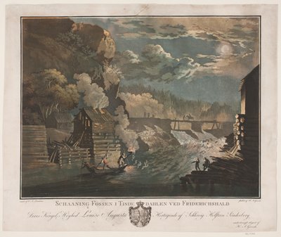 Cascada Schaaning en Tisdedahlen cerca de Friderichshald de Heinrich Grosch