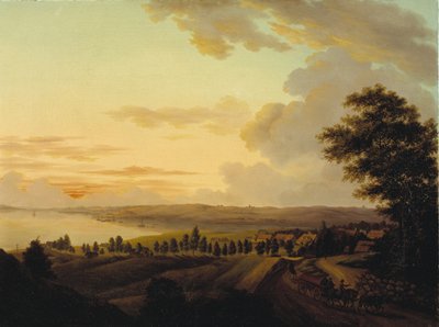 Paisaje de Zelanda, tarde de Heinrich Grosch
