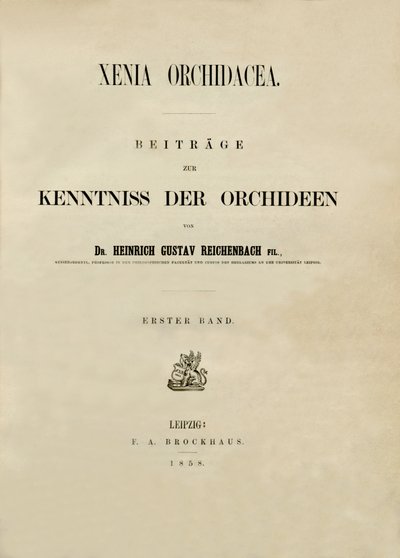 Página del título de Heinrich Gustav Reichenbach