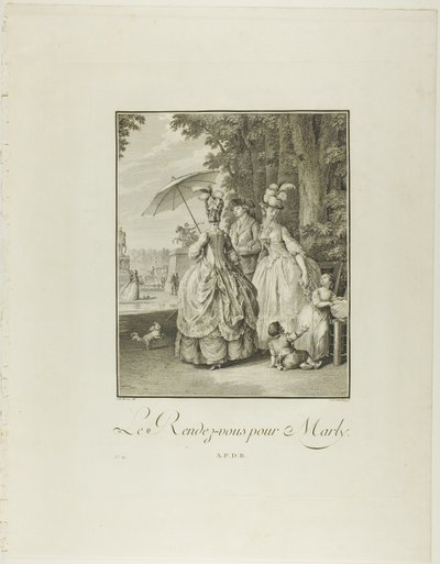 Rendezvous For Marly, de Monument du Costume Physique et Moral de la fin du Dix-huitième siècle de Heinrich Guttenberg
