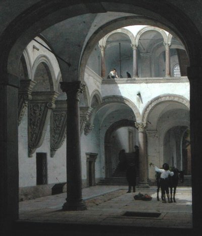 Patio del Palazzo Fava, Bolonia de Heinrich Hansen