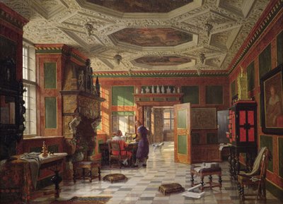 Interior del Palacio de Rosenburg, Copenhague de Heinrich Hansen