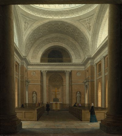 La iglesia de Slotskirken de Christiansborg, Copenhague, c. 1850s de Heinrich Hansen