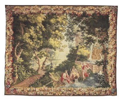 Un tapiz mitológico de Bruselas de la serie de Diana y Calisto, c. 1680-1710 de Heinrich II Reydams