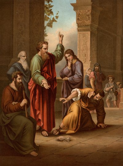 Ananías y Safira de Heinrich Jenny