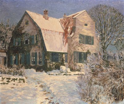 Casa y Jardín bajo la Nieve de Heinrich Vogeler