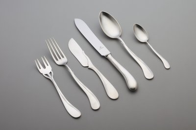 Seis piezas de cubiertos "Tulipan": 1 cuchillo de mesa de Heinrich Vogeler