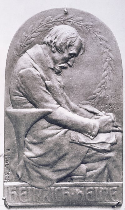 Medallón de retrato de Heinrich Heine (1797-1856) de Heinrich Kautsch