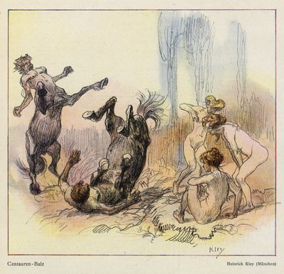 Cortejo de centauros de Heinrich Kley