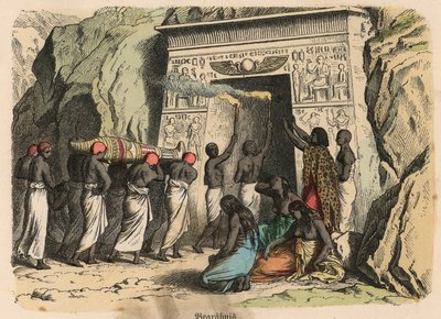 Antiguo Egipto: ceremonia funeraria ritual de Heinrich Leutemann