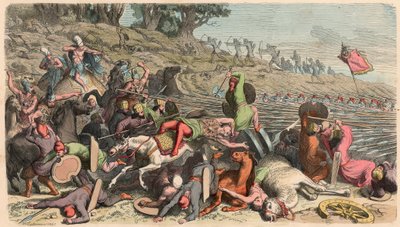 Antigua Grecia: Guerra persa de Alejandro, Falange contra persas de Heinrich Leutemann