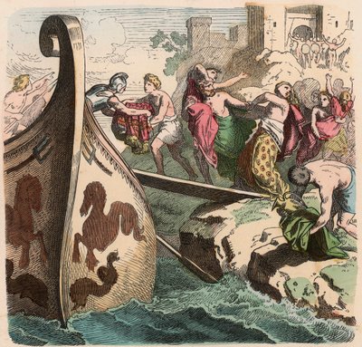 Grecia antigua: Viaje por mar, piratas de Heinrich Leutemann