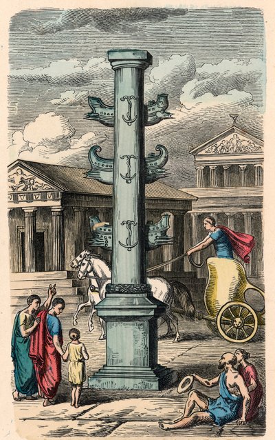 Roma Antigua: Foro Romano, Columna para conmemorar una victoria de Heinrich Leutemann