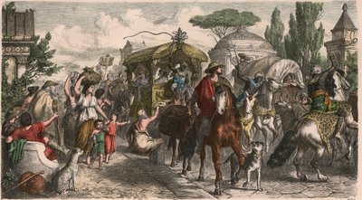 Antigua Roma: Vía Apia en la Era Imperial de Heinrich Leutemann