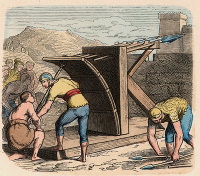 Roma Antigua: Armamento, Ballista, máquina utilizada durante el asedio de Heinrich Leutemann