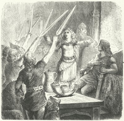 Bálticos brindando por los hijos de su rey de Heinrich Leutemann
