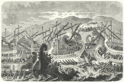 Batalla de Salamina, 480 a.C. de Heinrich Leutemann