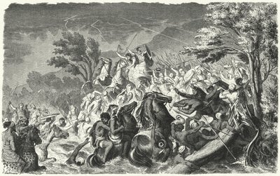 Batalla del Crimiso, 339 a.C. de Heinrich Leutemann