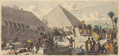Construcción de las Pirámides en el Antiguo Egipto de Heinrich Leutemann