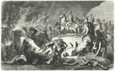 Aníbal en el sitio de Casilinum, 216-215 a.C. (grabado) de Heinrich Leutemann