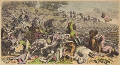 Falange macedonia en una batalla con los persas de Heinrich Leutemann