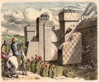 Mesopotamia, Asiria: asalto a una fortaleza de Heinrich Leutemann